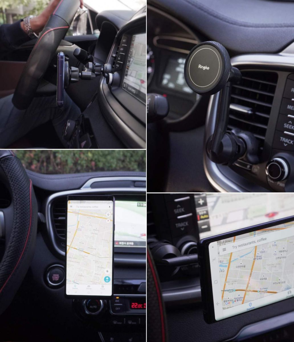 Ringke Power Clip Wing Ventilatie Telefoonhouder Car Mount Zwart afbeelding 5