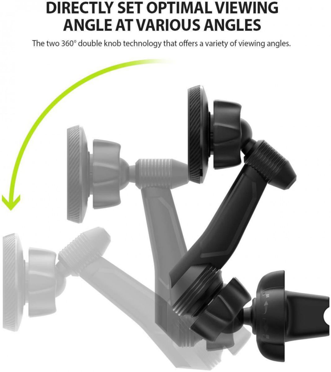 Ringke Power Clip Wing Ventilatie Telefoonhouder Car Mount Zwart afbeelding 8