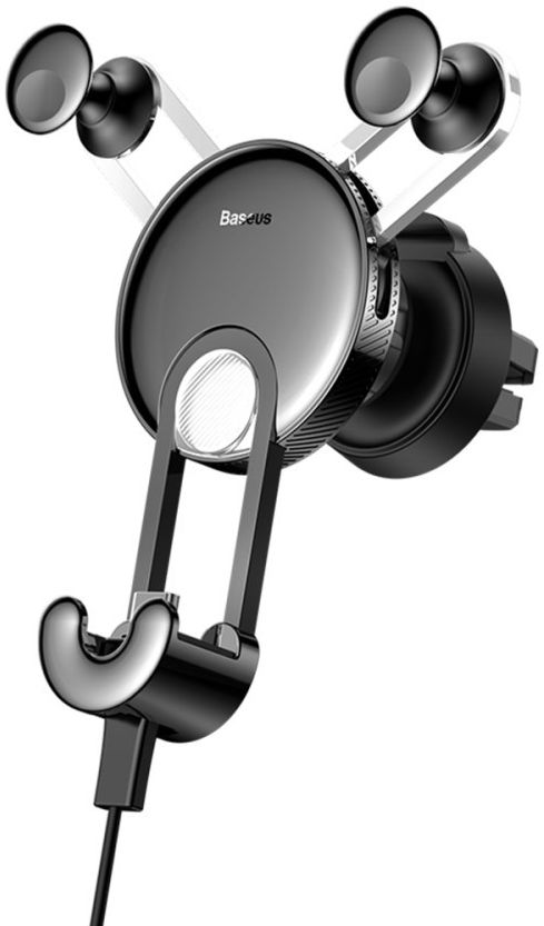 Baseus USB-C 360º Ventilatierooster Autohouder Zilver afbeelding 3