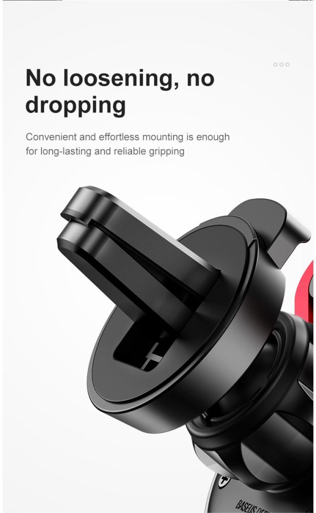Baseus USB-C 360º Ventilatierooster Autohouder Zilver afbeelding 9