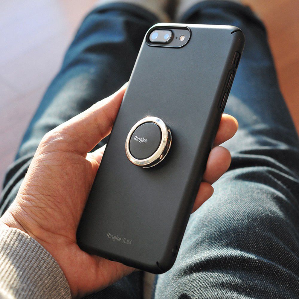 Ringke Kickstand Smartphone Ring Vinger Houder Zwart afbeelding 1