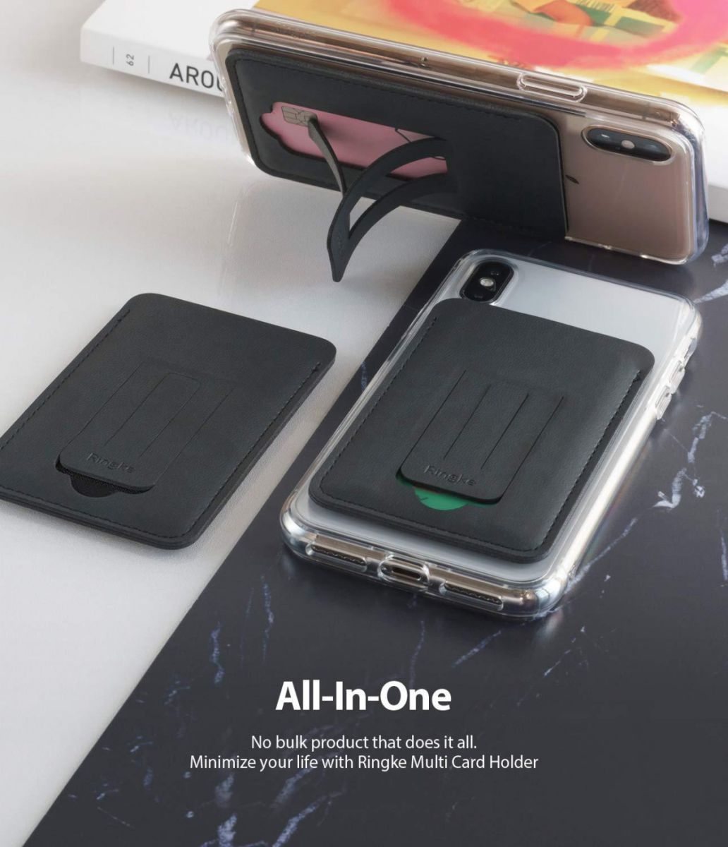 Ringke Universele Multi Card Houder Zwart afbeelding 9