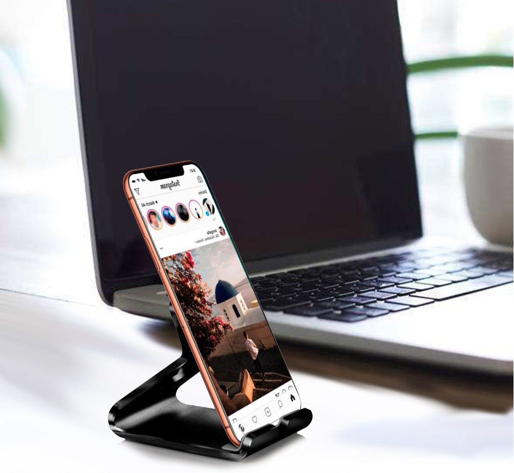 Universele Bureau Telefoon en Tablet Houder Zwart afbeelding 5