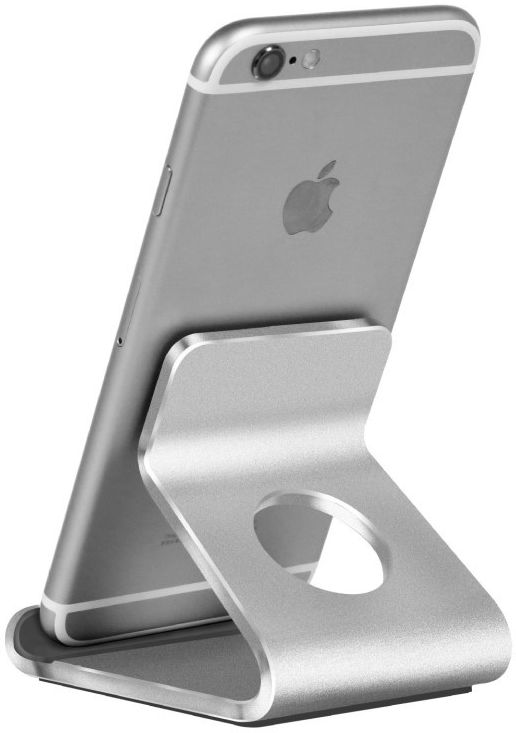 Universele Bureau Telefoon en Tablet Houder Zilver afbeelding 4