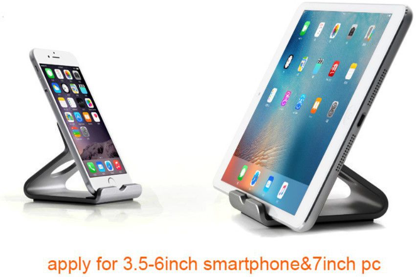 Universele Bureau Telefoon en Tablet Houder Zilver afbeelding 5