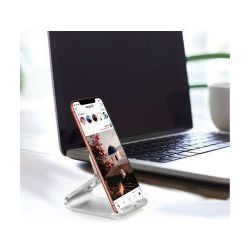 Universele Bureau Telefoon en Tablet Houder Zilver afbeelding 8