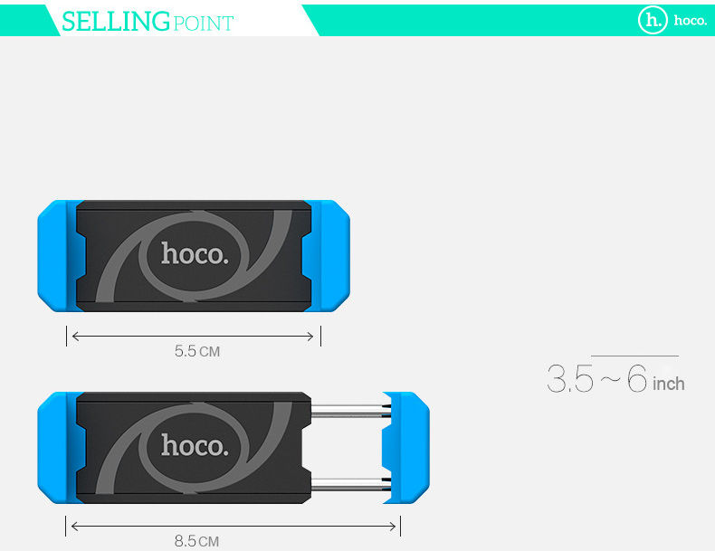 Hoco Ventilatieroosterhouder Smartphone Zwart afbeelding 13