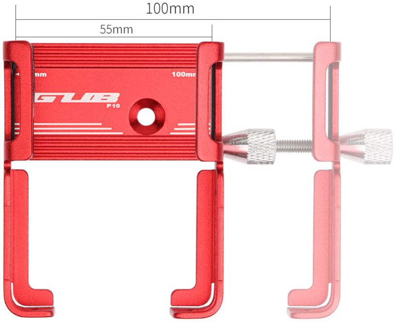 GUB P10 Universele Verstelbare Telefoon Fietshouder Smartphone Rood afbeelding 5