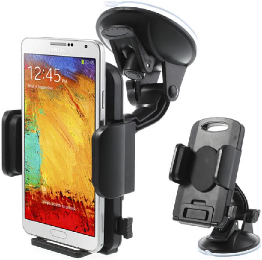 Universele 360 Graden Dashboard Auto Telefoonhouder met Zuignap Zwart afbeelding 2