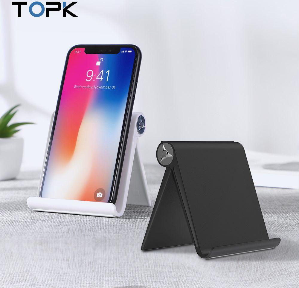 Universele Verstelbare Bureau Standaard voor Smartphones Zwart afbeelding 3
