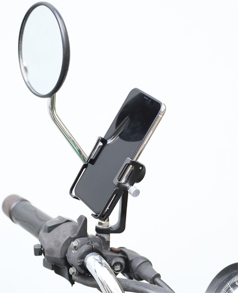 GUB P20 Verstelbare Aluminium Telefoonhouder Motor of Scooter Zwart afbeelding 10