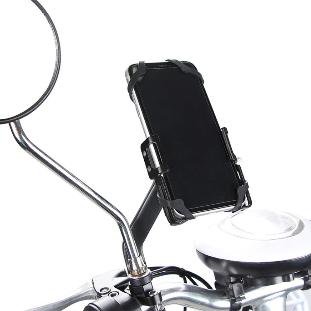 GUB P20 Verstelbare Aluminium Telefoonhouder Motor of Scooter Zwart afbeelding 3
