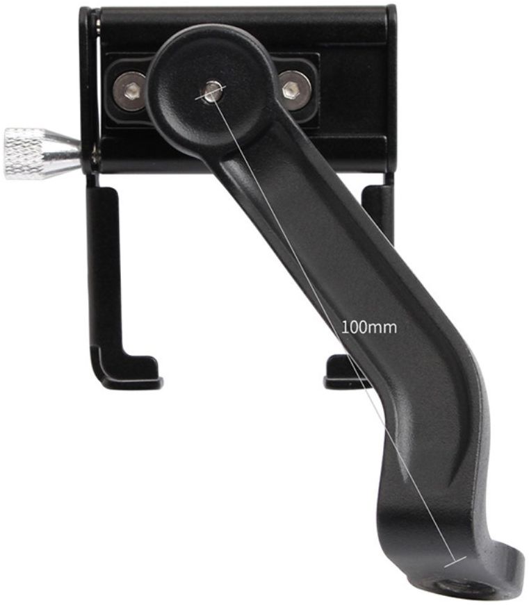 GUB P20 Verstelbare Aluminium Telefoonhouder Motor of Scooter Zwart afbeelding 4