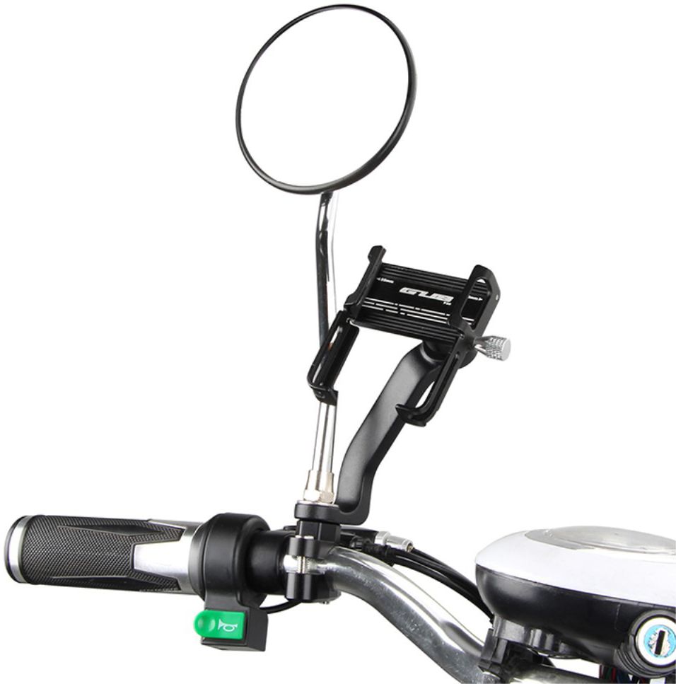 GUB P20 Verstelbare Aluminium Telefoonhouder Motor of Scooter Zwart afbeelding 7