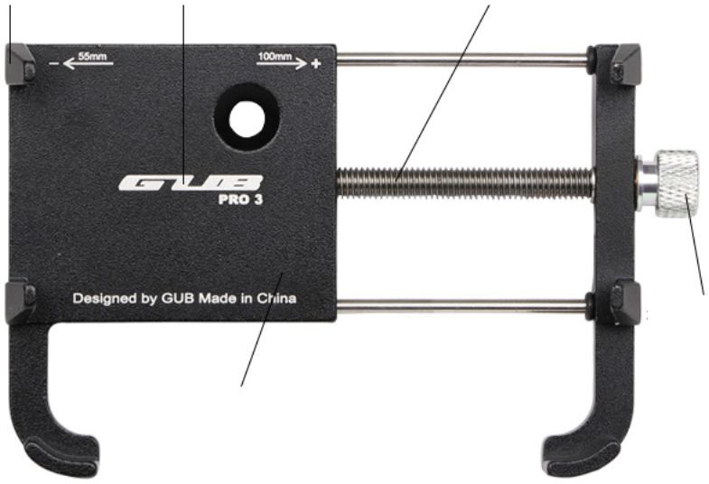 GUB Pro 3 Universele Fiets/Motor Telefoonhouder voor Smartphones Grijs afbeelding 10