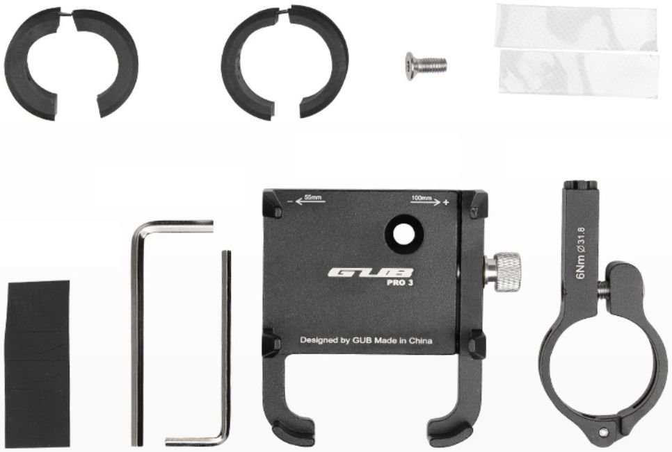 GUB Pro 3 Universele Fiets/Motor Telefoonhouder voor Smartphones Grijs afbeelding 11