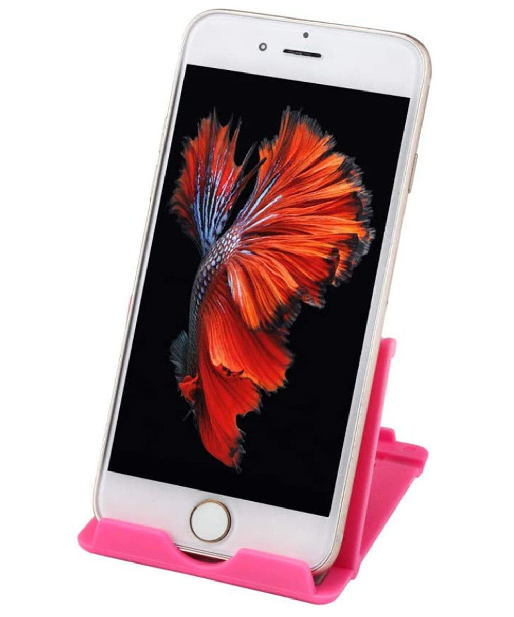 Universele Verstelbare Telefoon en Tablet Bureau Houder Roze afbeelding 1