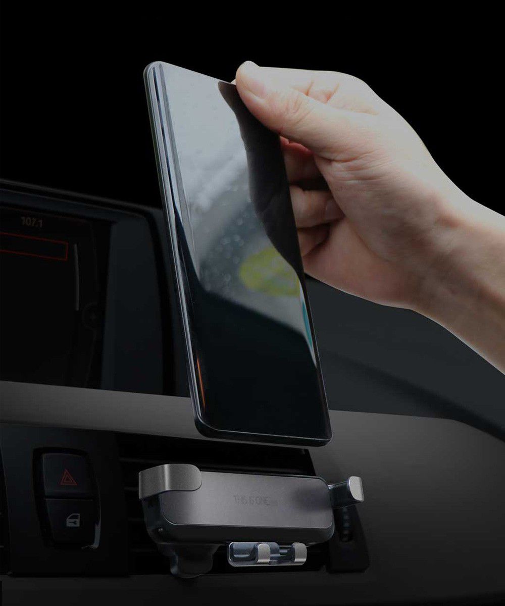This Is One Pro Gravity Ventilatierooster Telefoonhouder Grijs afbeelding 2
