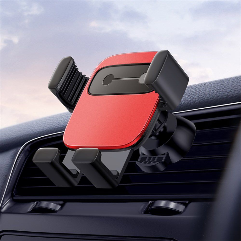 Baseus Cube Gravity Universele Ventilatierooster Auto Houder Rood afbeelding 1