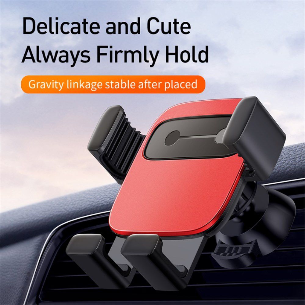 Baseus Cube Gravity Universele Ventilatierooster Auto Houder Rood afbeelding 8