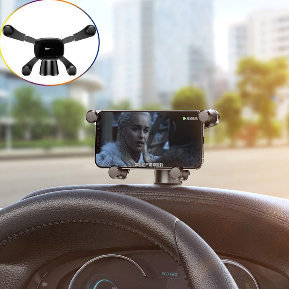 Baseus Gravity Horizontale Dashboard Auto Houder Zwart afbeelding 1