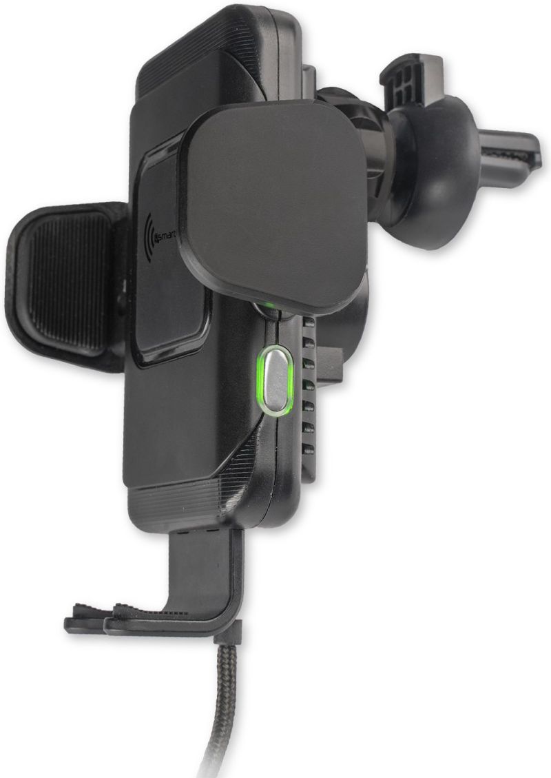 4Smarts VoltBeam Touch Authouder Telefoon met Draadloos Opladen Zwart afbeelding 3