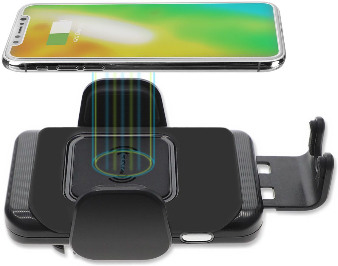 4Smarts VoltBeam Touch Authouder Telefoon met Draadloos Opladen Zwart afbeelding 6