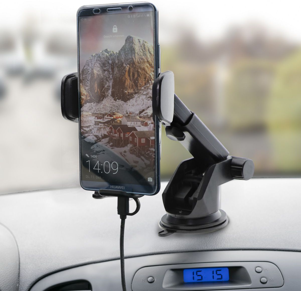 4Smarts VoltBeam Touch Authouder Telefoon met Draadloos Opladen Zwart afbeelding 7