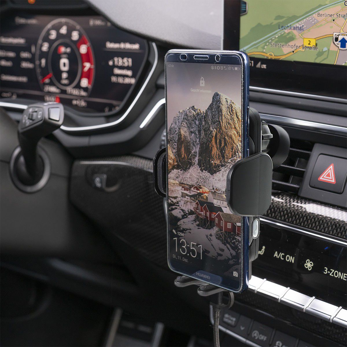 4Smarts VoltBeam Touch Authouder Telefoon met Draadloos Opladen Zwart afbeelding 8