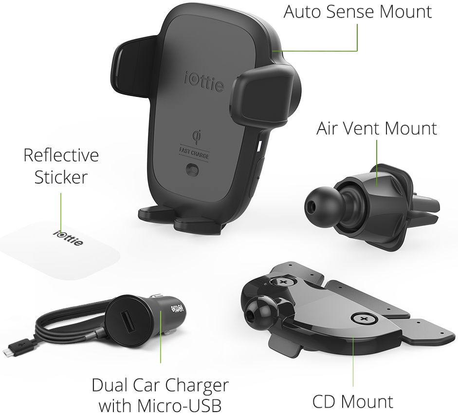 iOttie Auto Sense Draadloos Laden 2 in 1 Auto Ventilatie Houder Zwart afbeelding 8