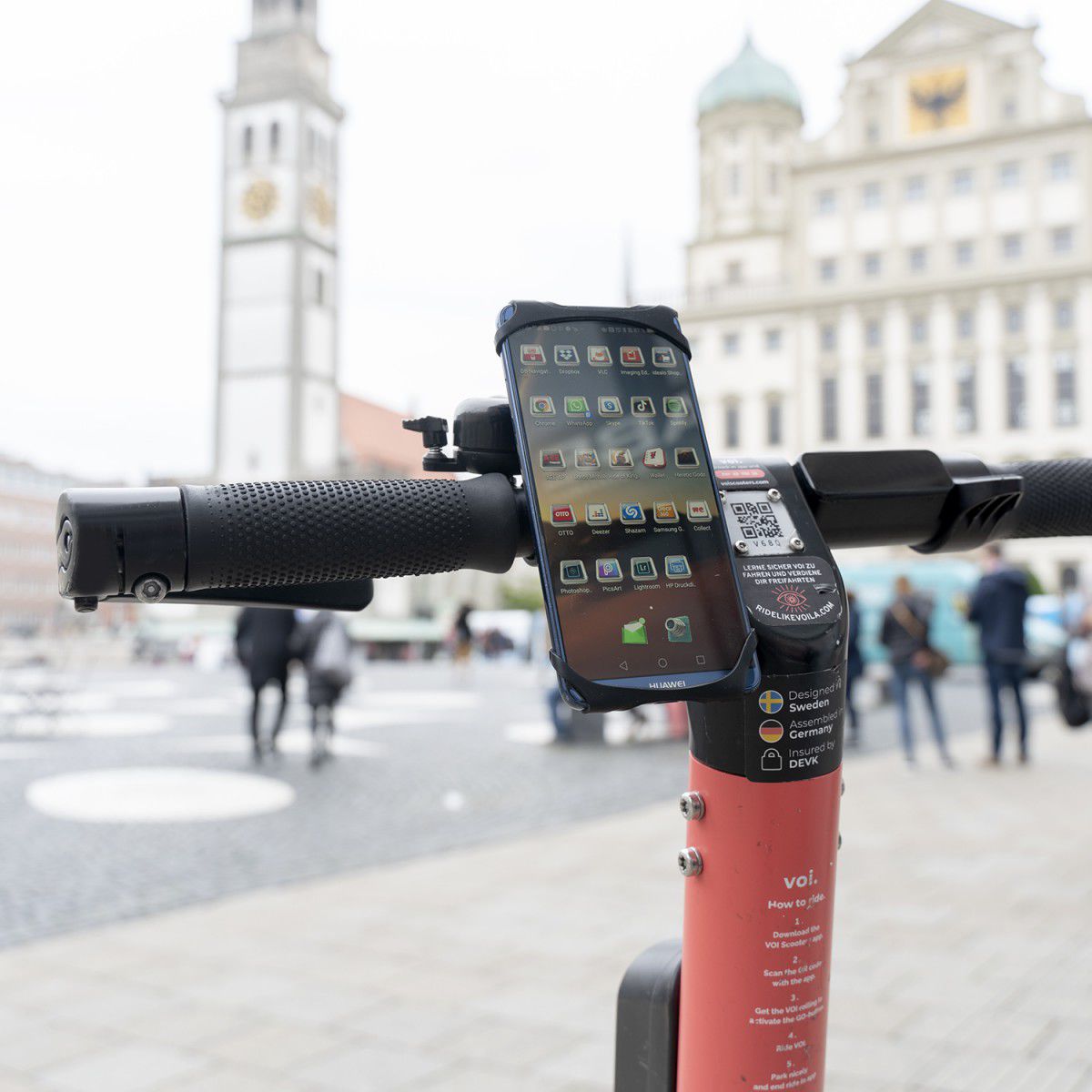 4smarts CITY Universele Siliconen Fiets Houder Zwart afbeelding 4