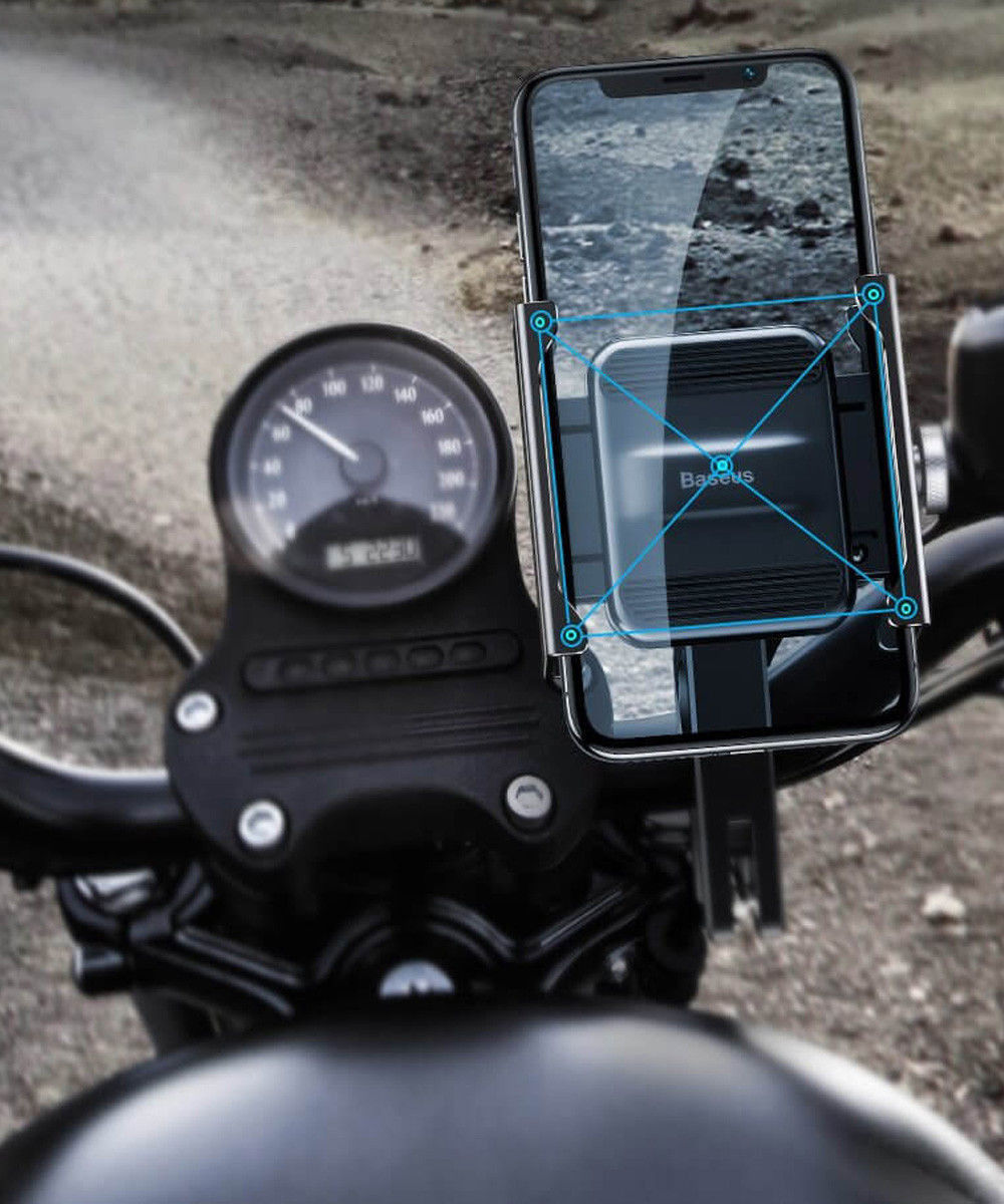 Baseus Knight Telefoonhouder Fiets/Motor/Scooter Stuur/Spiegel Zwart afbeelding 8