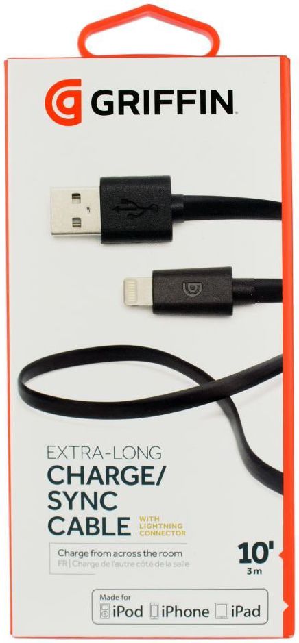 Griffin iPhone Kabel 3 Meter Zwart afbeelding 4