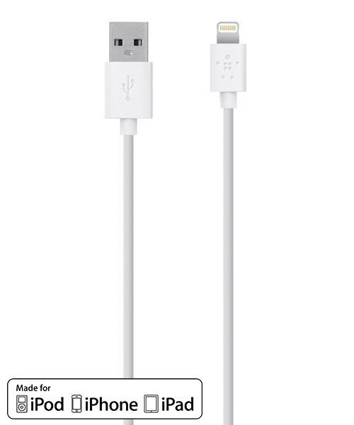 Belkin Lightning iPhone Kabel 3 Meter Wit afbeelding 1