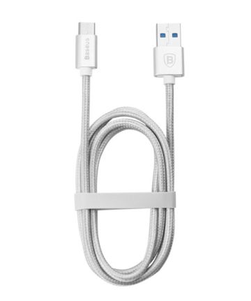 Baseus Sharp Series USB-C Kabel 1 meter gevlochten Zilver Kabels