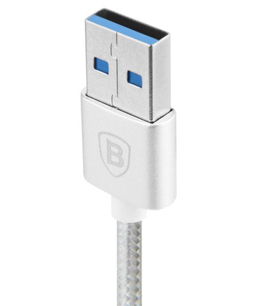Baseus Sharp Series USB-C Kabel 1 meter gevlochten Zilver afbeelding 4