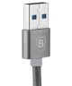 Baseus Sharp Series USB-C Kabel 1 meter gevlochten Grijs