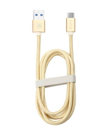 BASEUS Sharp Series USB-C Kabel 1 meter gevlochten Goud Kabels