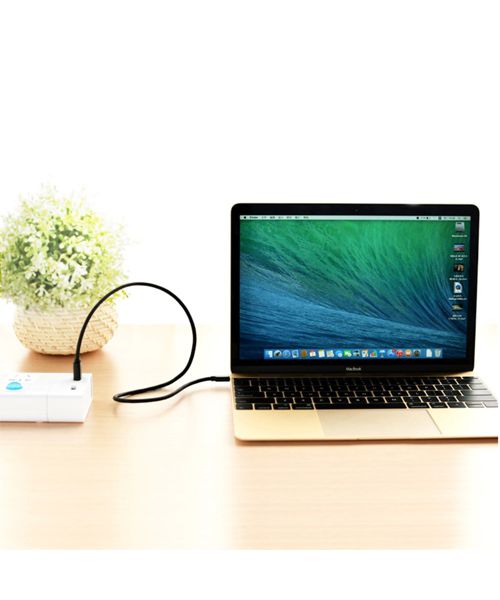 Remax Platte USB A naar USB C Kabel 1 Meter Zwart afbeelding 4