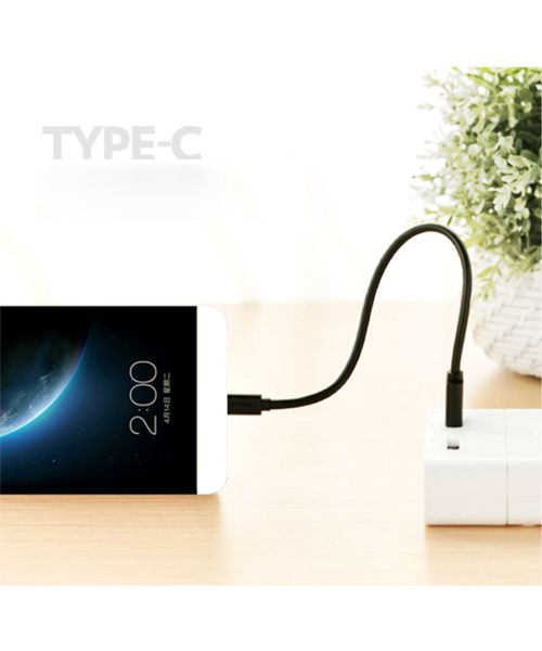 Remax Platte USB A naar USB C Kabel 1 Meter Zwart afbeelding 5