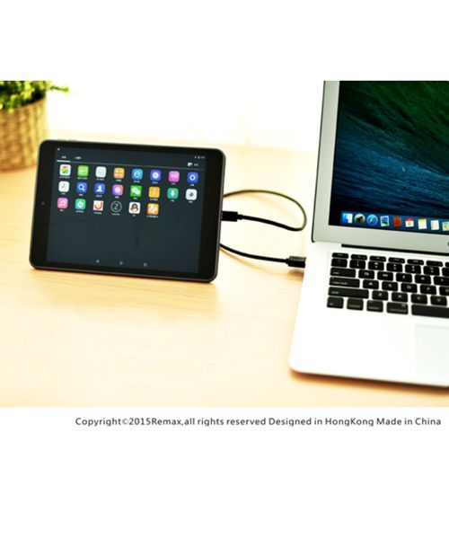 Remax Platte USB A naar USB C Kabel 1 Meter Zwart afbeelding 7
