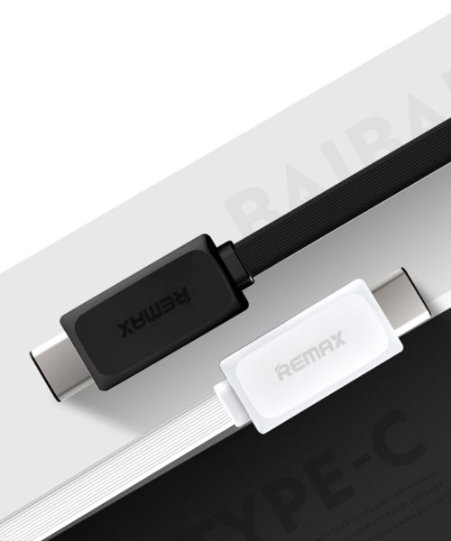 Remax Platte USB C kabel 1 Meter Wit afbeelding 4