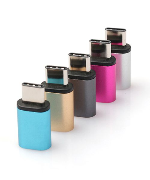 Micro USB 2.0 naar USB-C 3.1 Adapter Grijs afbeelding 2
