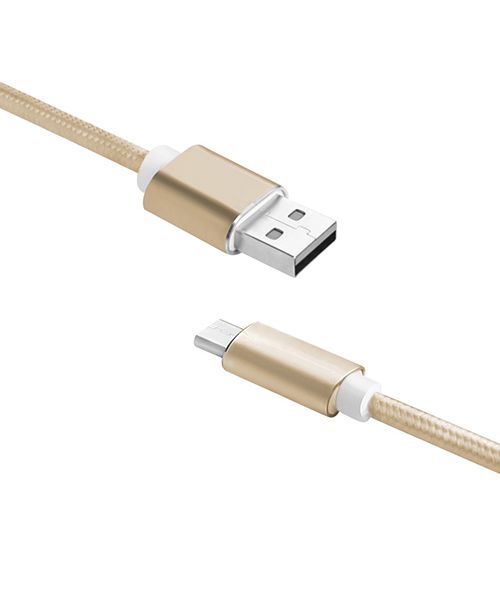 Seenda USB-C kabel 1 meter nylon goud afbeelding 2