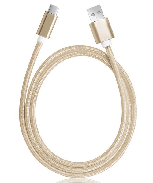 Seenda USB-C kabel 1 meter nylon goud afbeelding 6