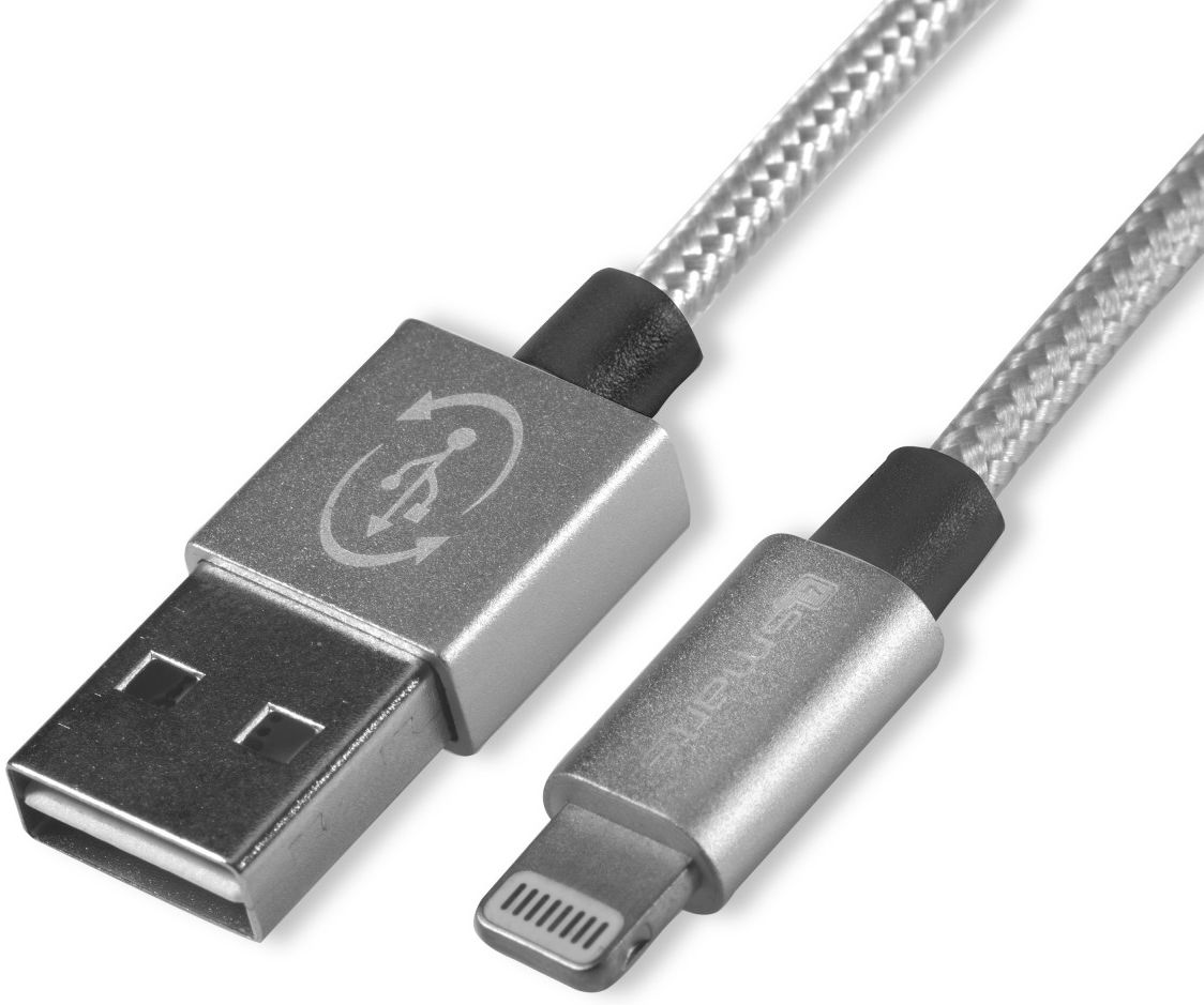 4smarts RAPIDCord iPhone Kabel 1 Meter Grijs afbeelding 4
