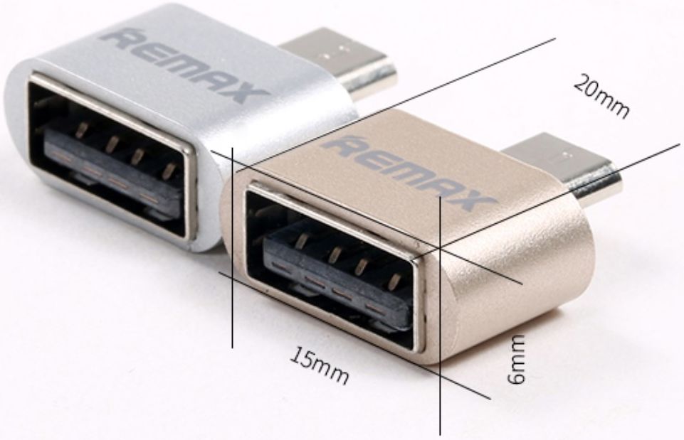 Remax OTG Universele Micro-USB naar USB-A Adapter Zilver afbeelding 7