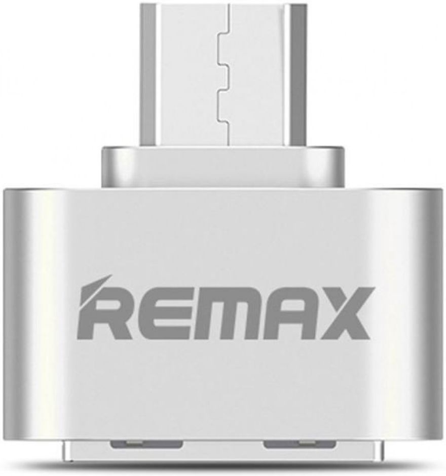 Remax OTG Universele Micro-USB naar USB-A Adapter Zilver afbeelding 2