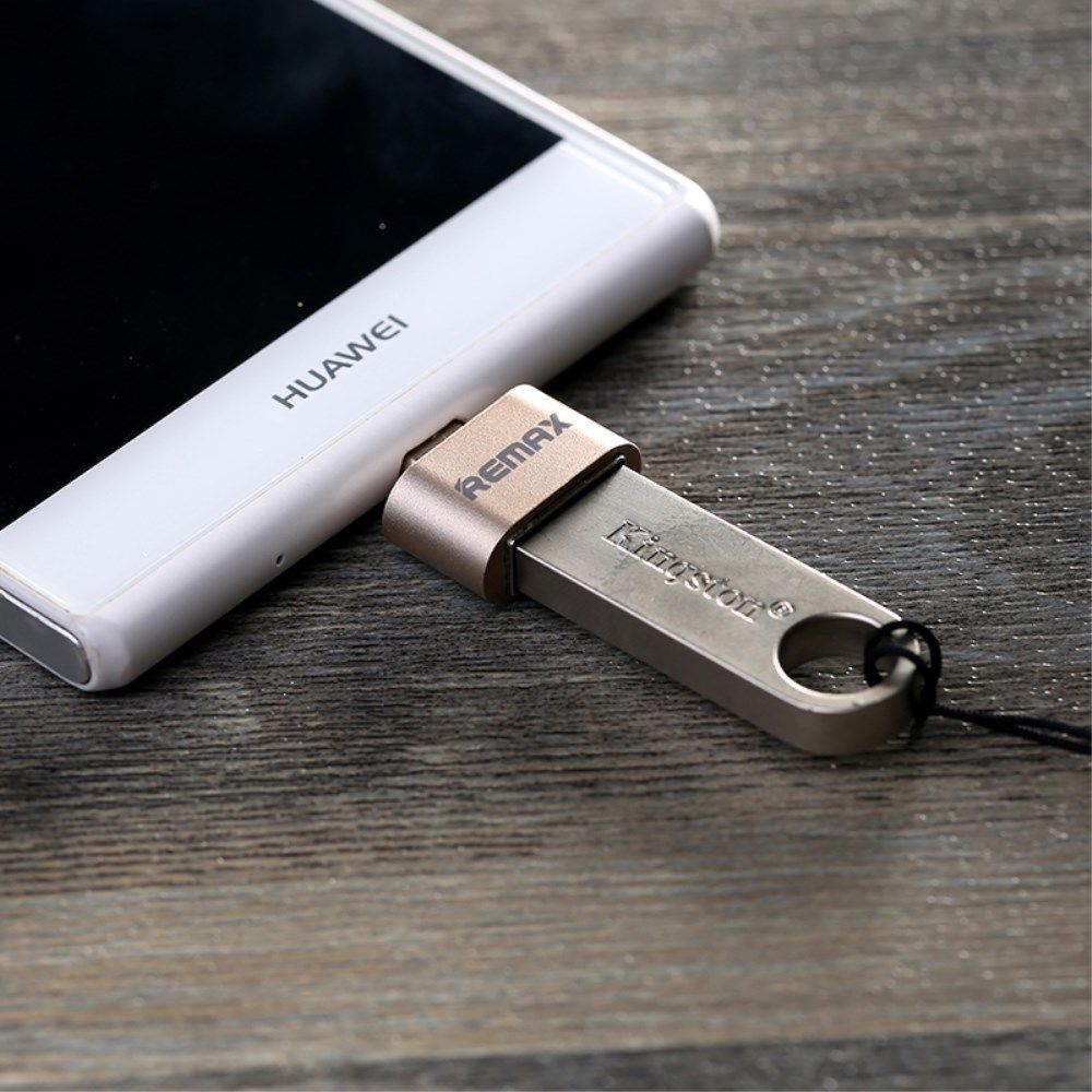 Remax OTG Universele Micro-USB naar USB-A Adapter Zilver afbeelding 6