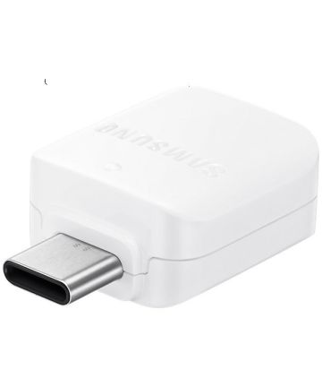 Originele Samsung OTG USB-A naar USB-C Adapter Wit Kabels